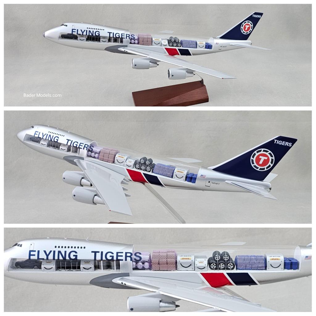 Flying Tigers - B747-200F - (1:100) - 180° Clear Top